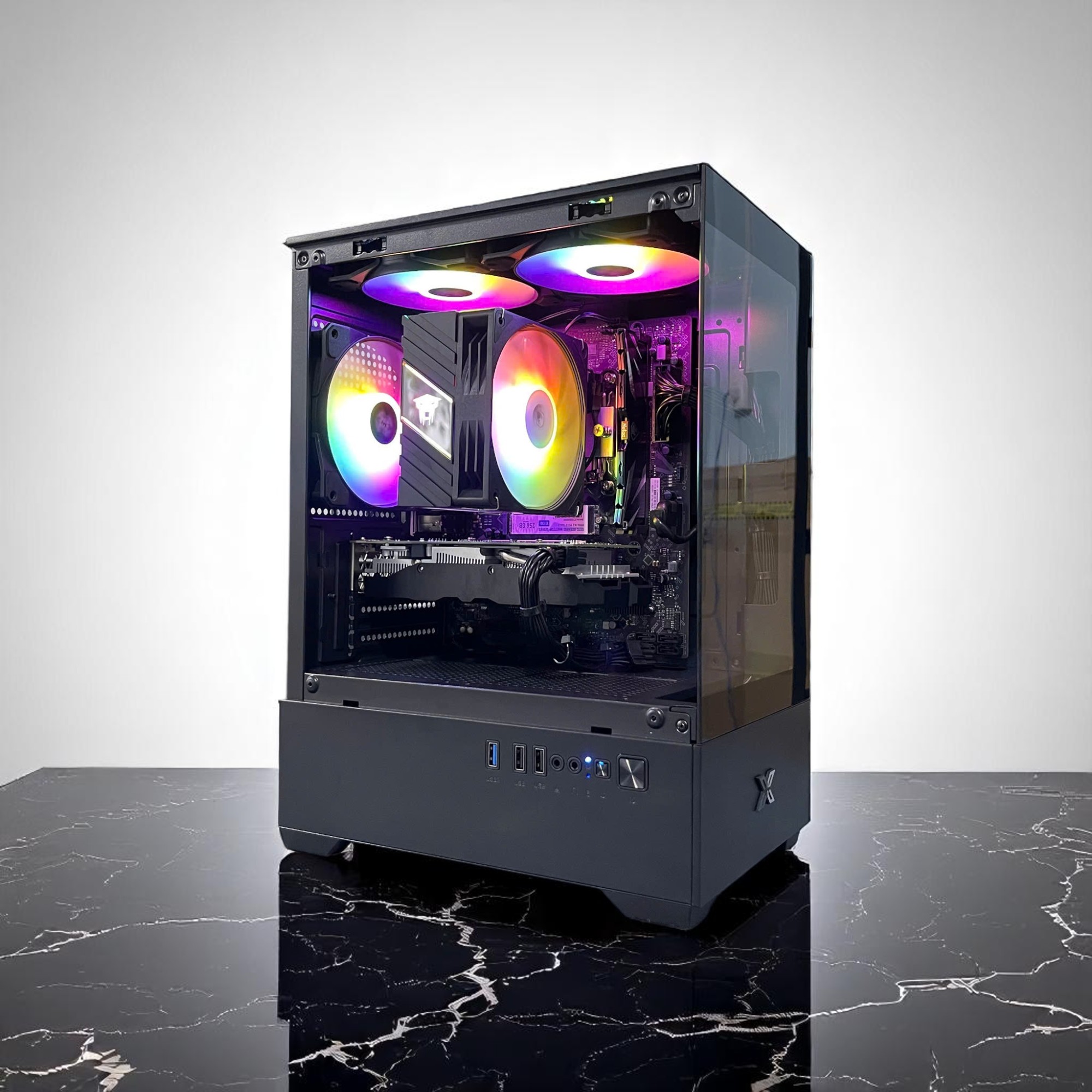 PC Gaming HMPC View | Intel Core I5 12400F\ RX 580 8GB\ B760 \ RAM 16GB\ SSD 256GB